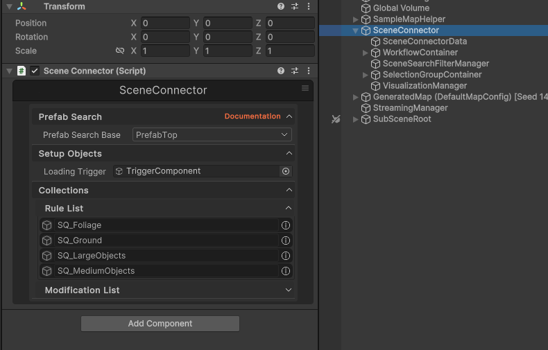SceneConnector Fields