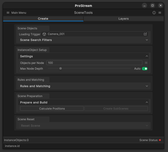ProStream Editor Window