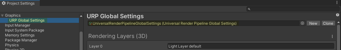 URP Global Settings